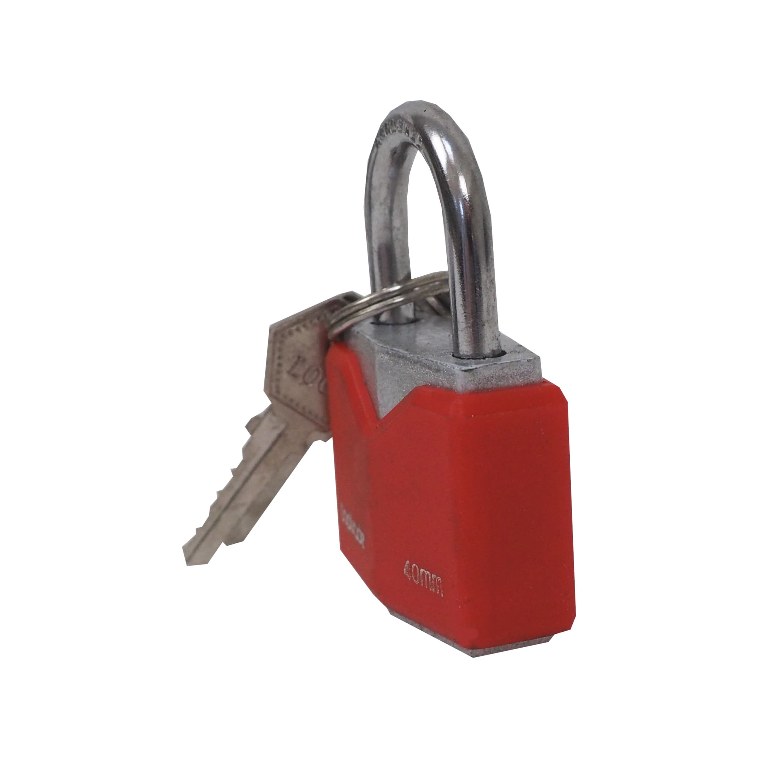 TOPTRADE visací zámek 40 mm, červený – 5 klíčů - náhled 5