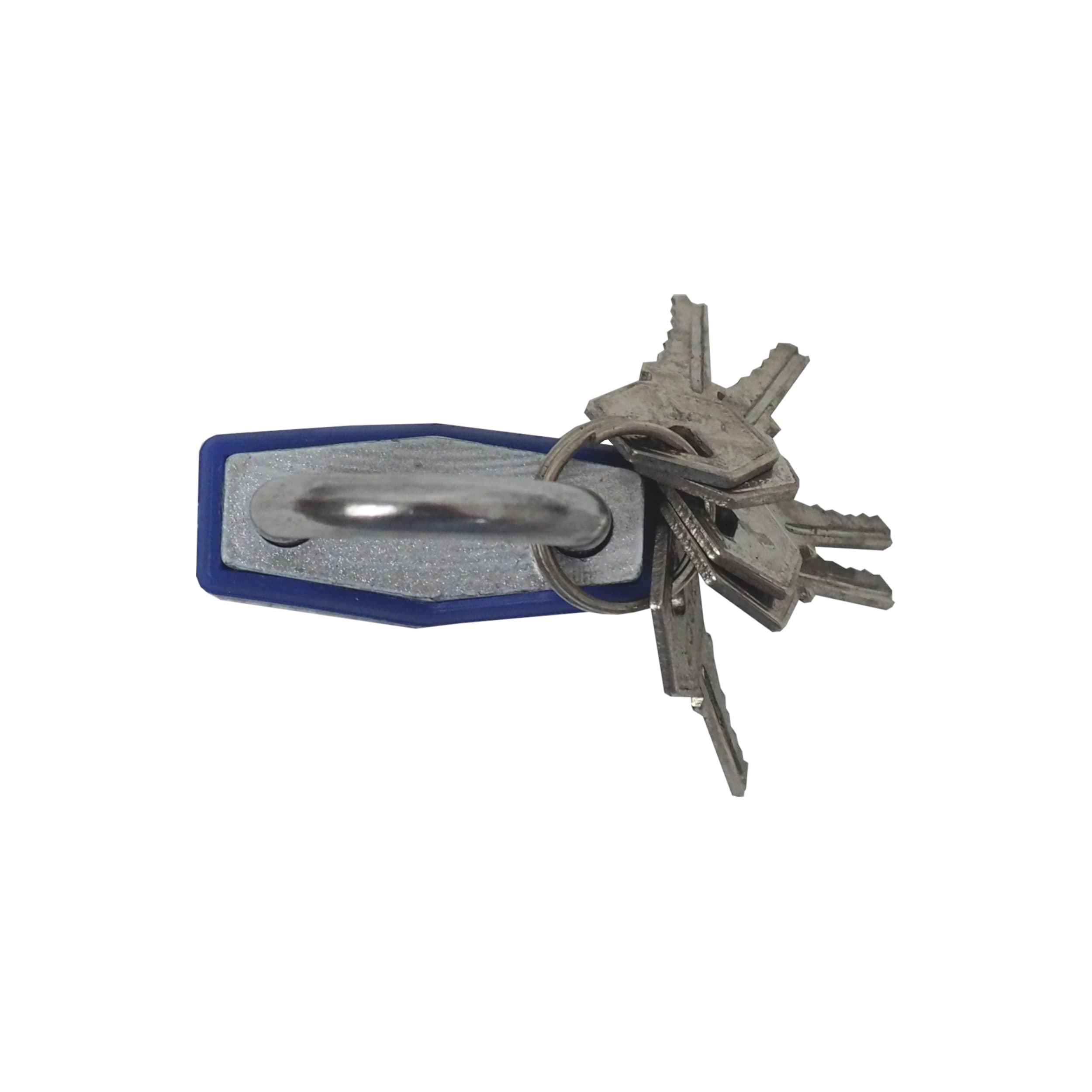 TOPTRADE visací zámek 40 mm – modrý, 5 klíčů - náhled 4