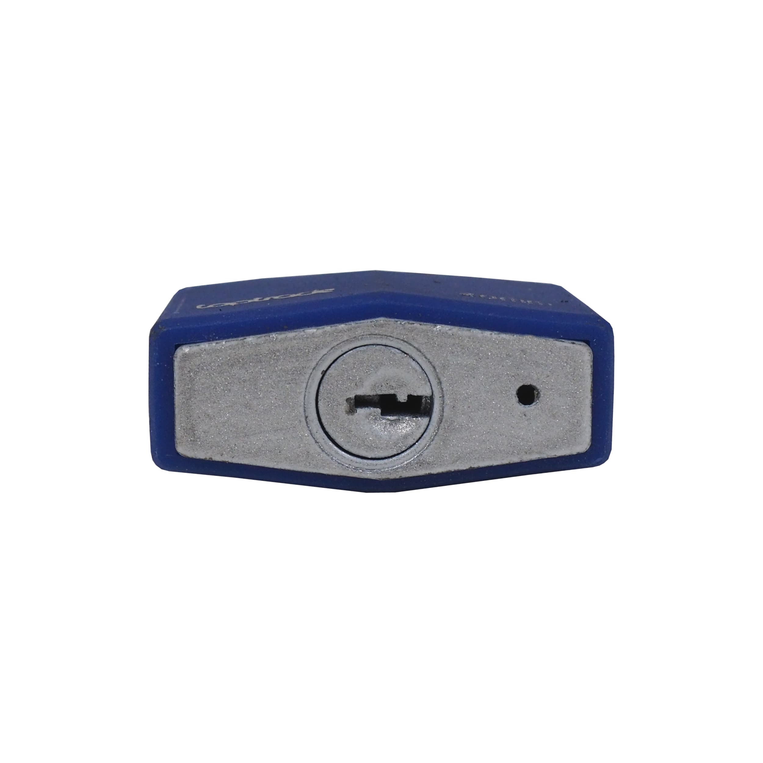 TOPTRADE visací zámek 40 mm – modrý, 5 klíčů - náhled 5