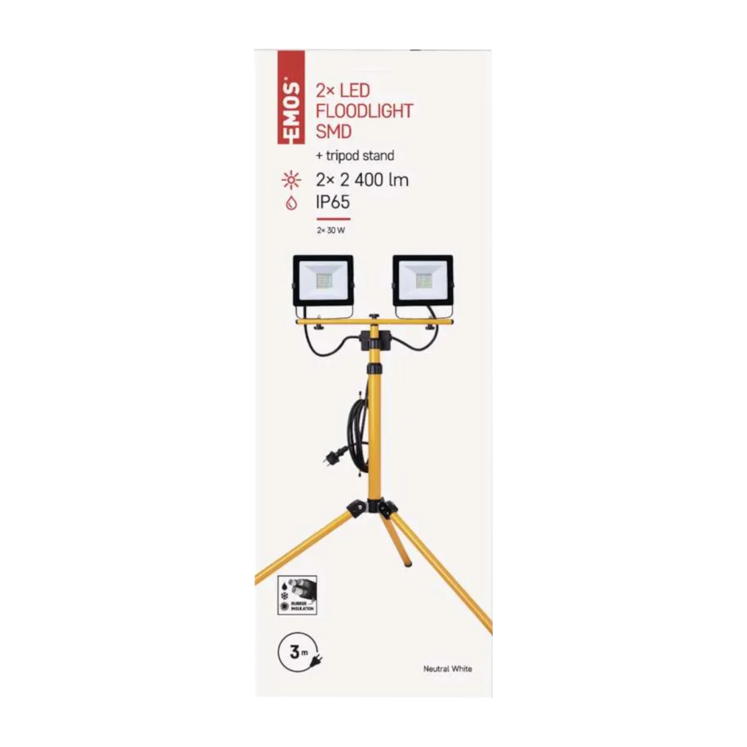 LED reflektor HOBBY SLIM 2×30 W + trojnožka - náhled 4