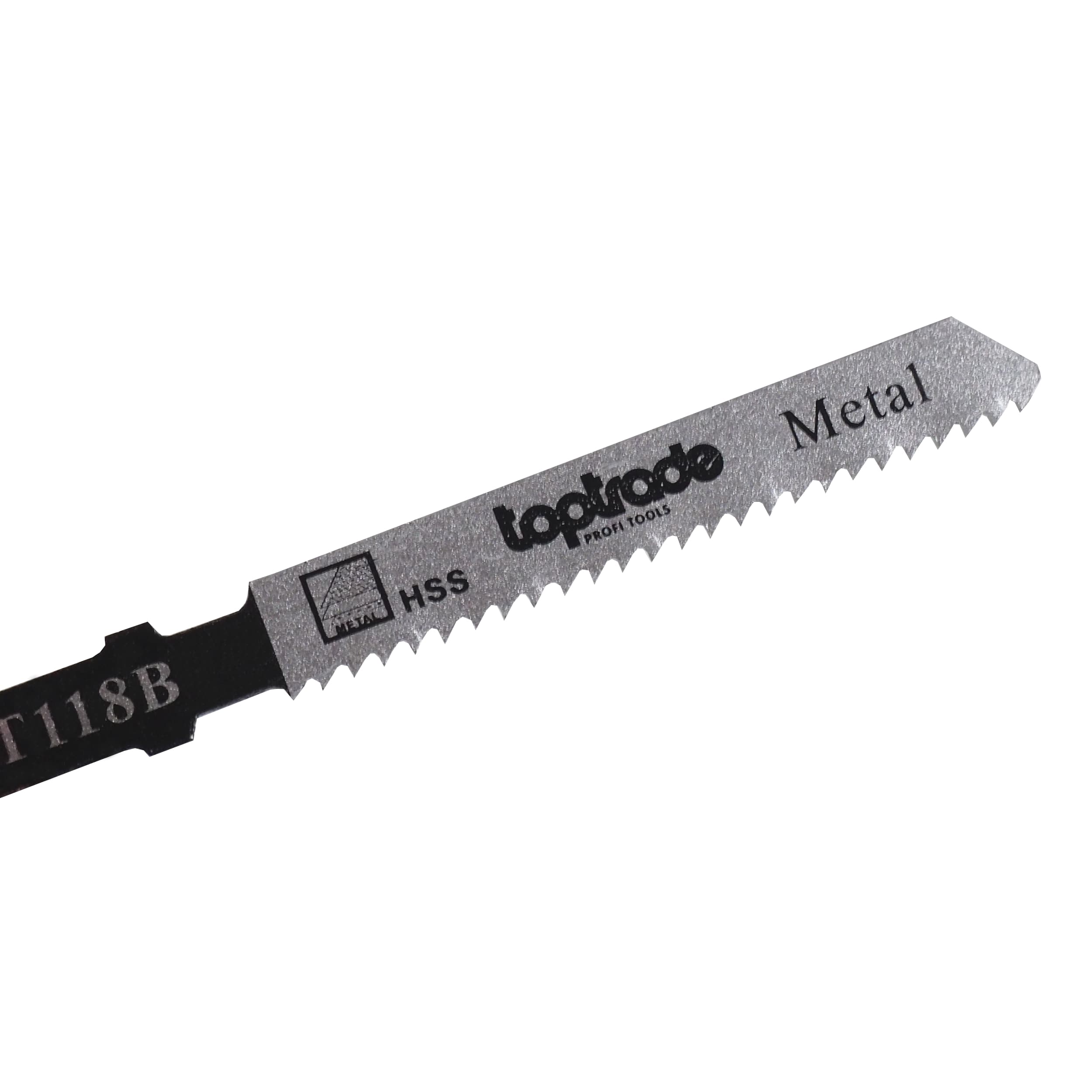 TOPTRADE pilové listy do přímočaré pily T118B 76 mm na kov – 5 ks - náhled 4