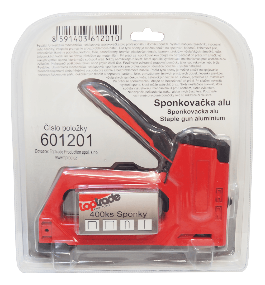 TOPTRADE hliníková sponkovačka 6–14 mm (ruční) - náhled 3