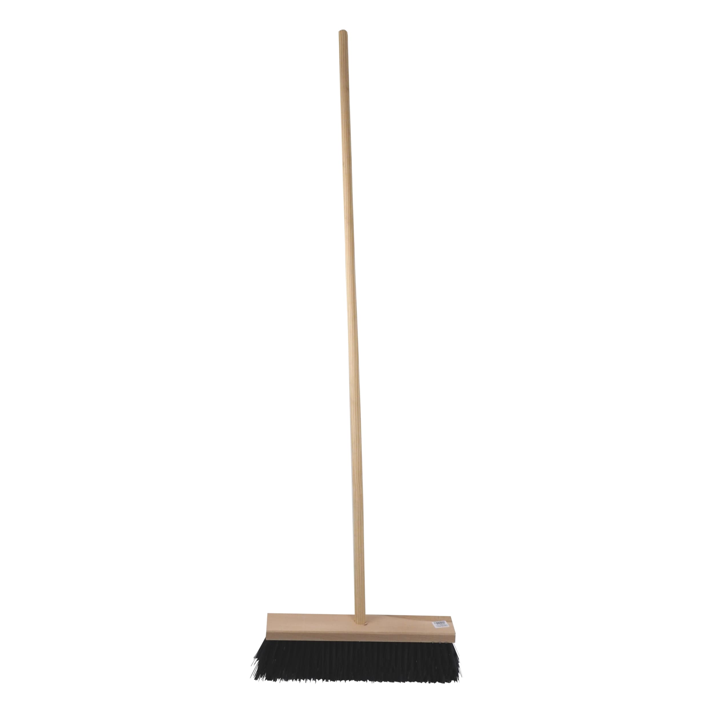 TOPTRADE koště silniční 40×9 cm s dřevěnou násadou 140 cm - náhled 2