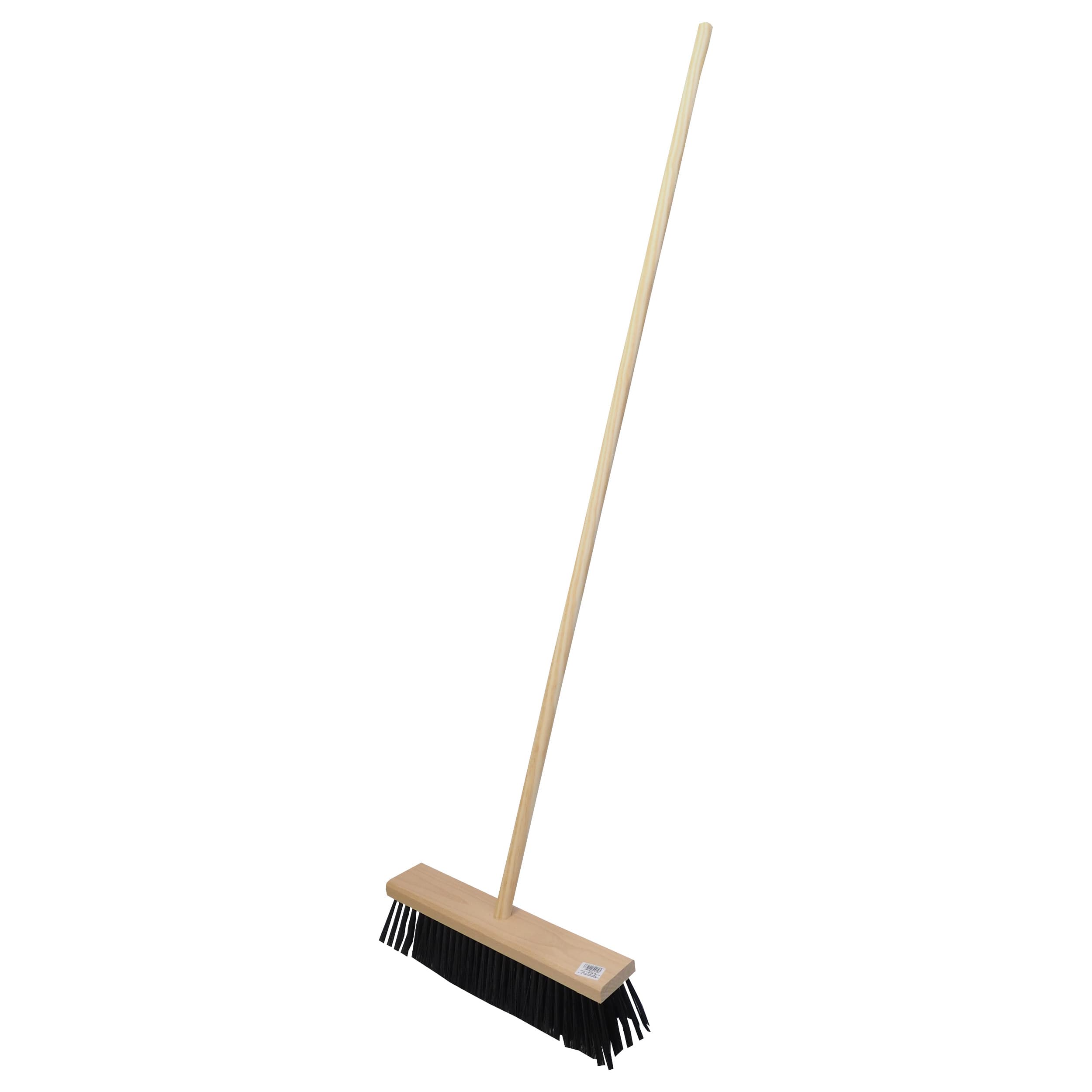 TOPTRADE koště silniční 40×9 cm s dřevěnou násadou 140 cm - náhled 4
