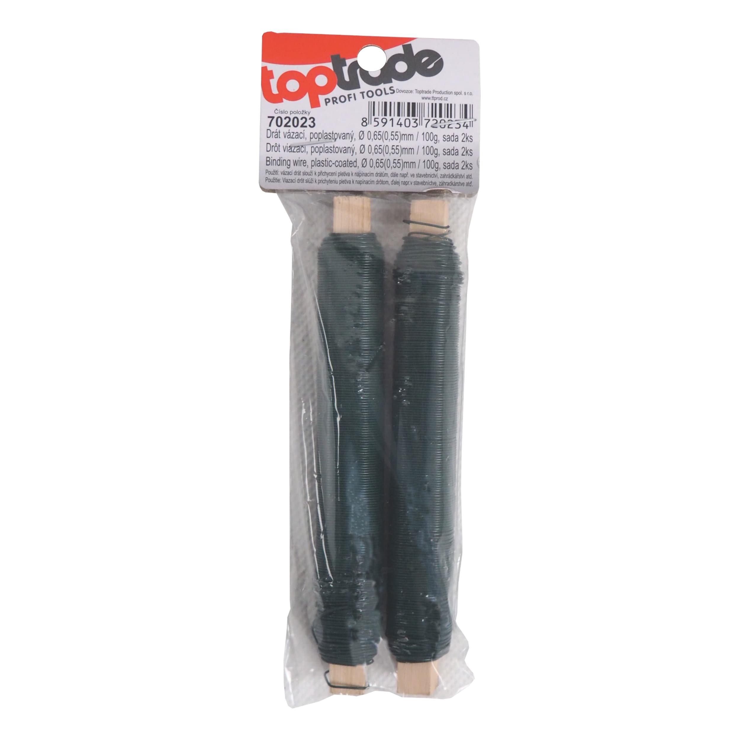 Vázací drát poplastovaný zelený Ø 0,65/0,55 mm, 100 g – sada 2 ks - náhled 2