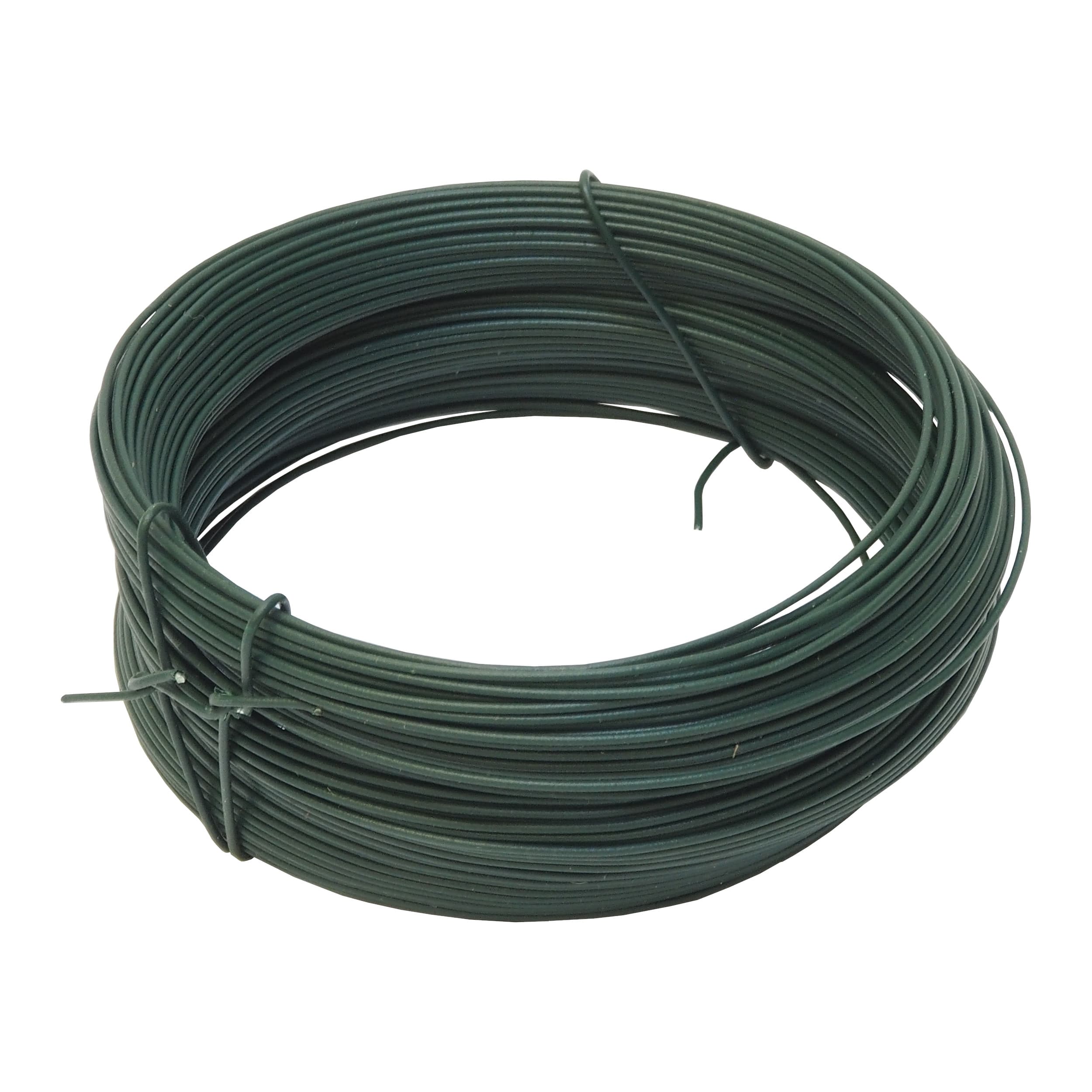 TOPTRADE vázací drát poplastovaný zelený Ø 1,25 mm, 50 m
