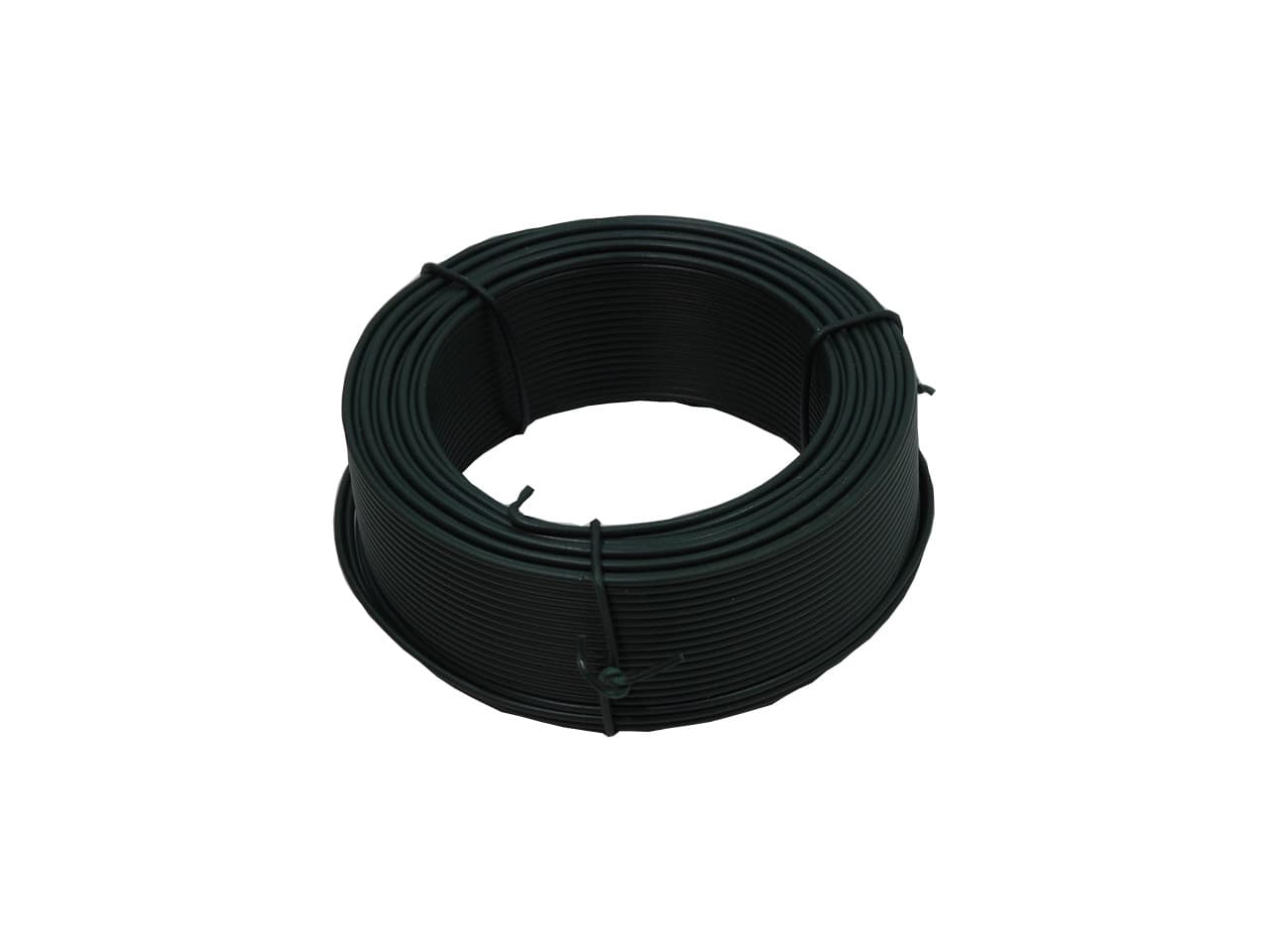 TOPTRADE Vázací drát Ø 1,8 mm, zelený, 50 m – poplastovaný (PVC)