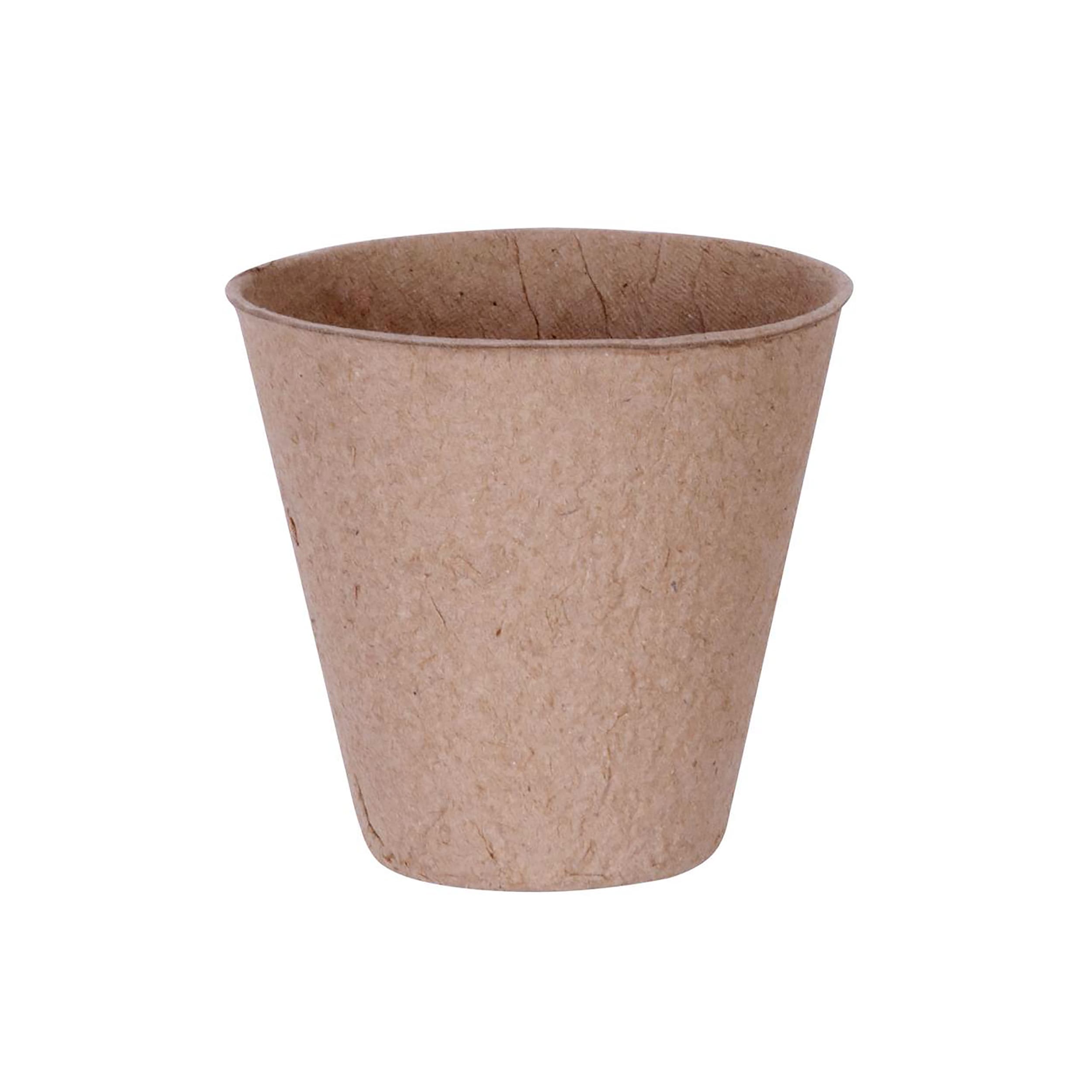 TOPTRADE Sada papírových sadbovačů, kulaté Ø 8 cm × 7,5 cm, 24 ks