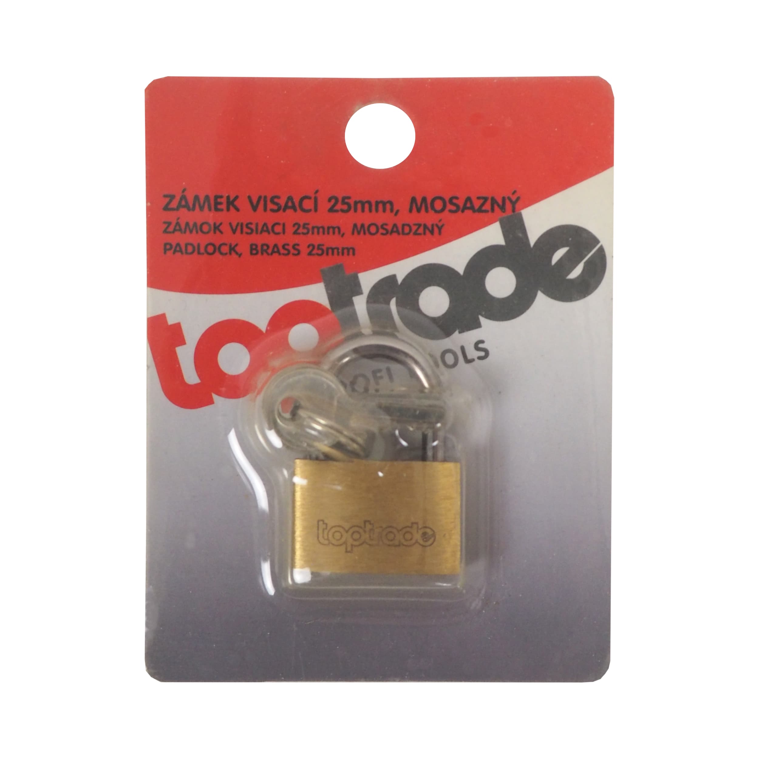 TOPTRADE mosazný visací zámek 25 mm - náhled 5