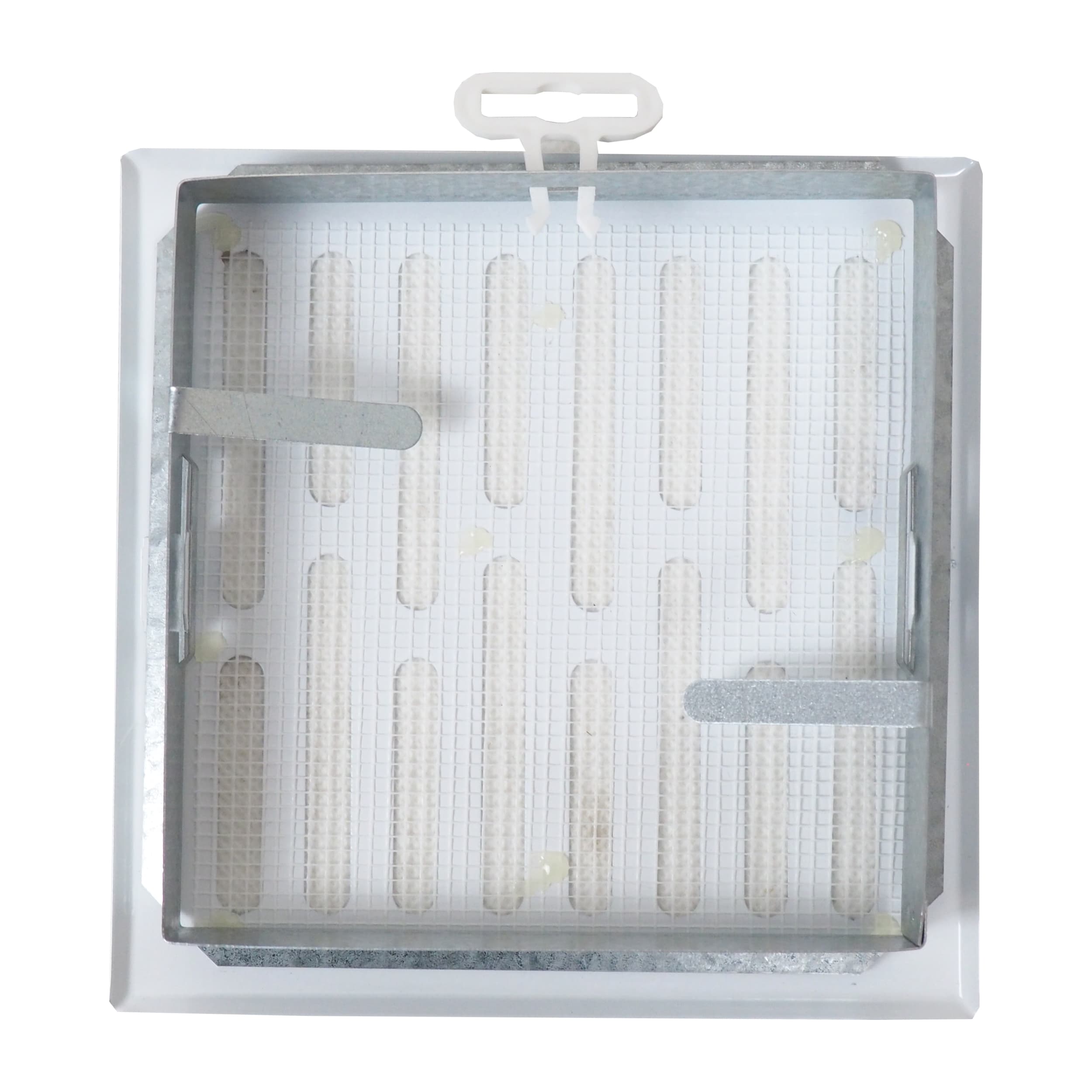 REFLEX větrací mřížka 155×155 mm – kovová bílá se síťkou - náhled 3