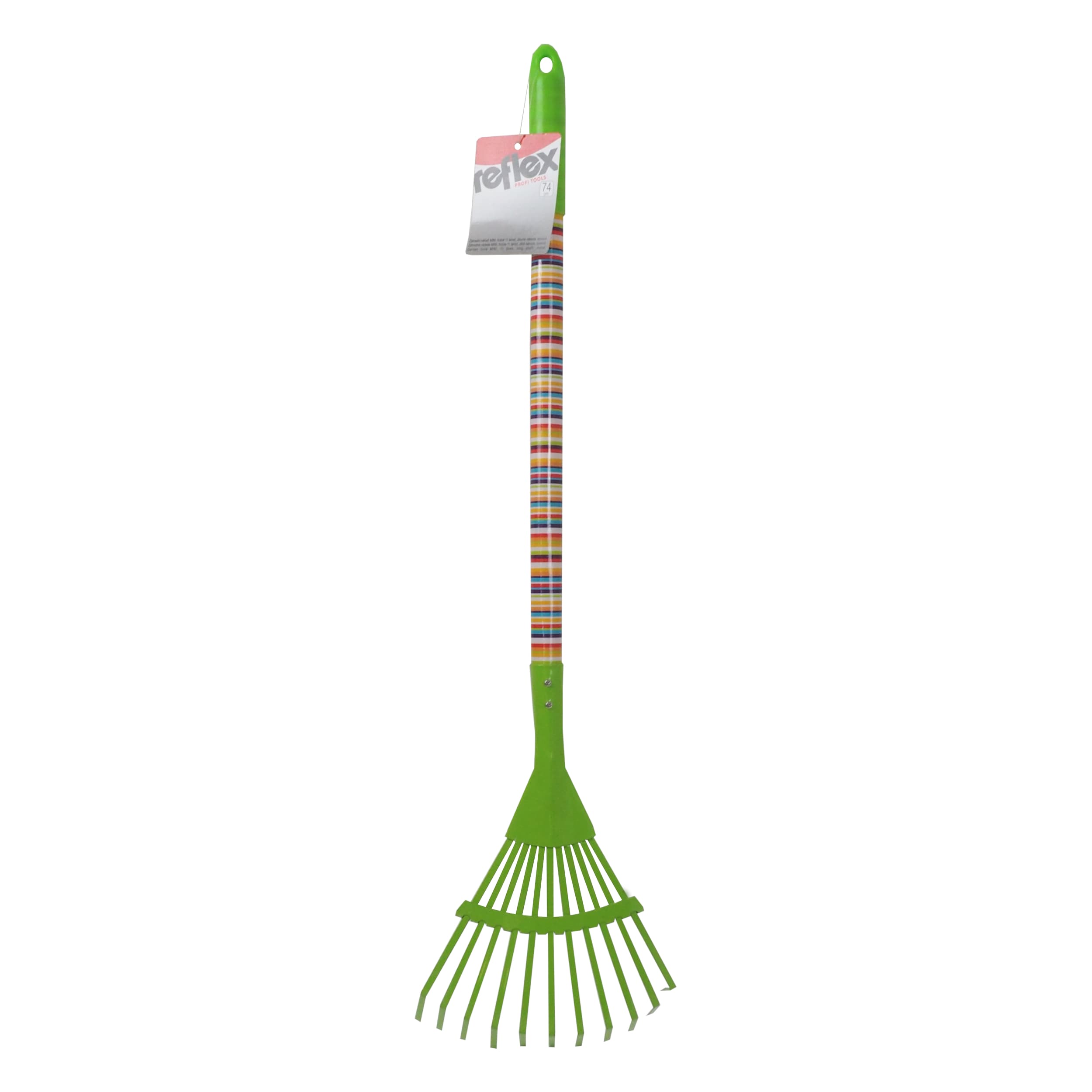 REFLEX dětské hrábě, kovové, 11 lamel, dlouhá násada 74 cm - náhled 2