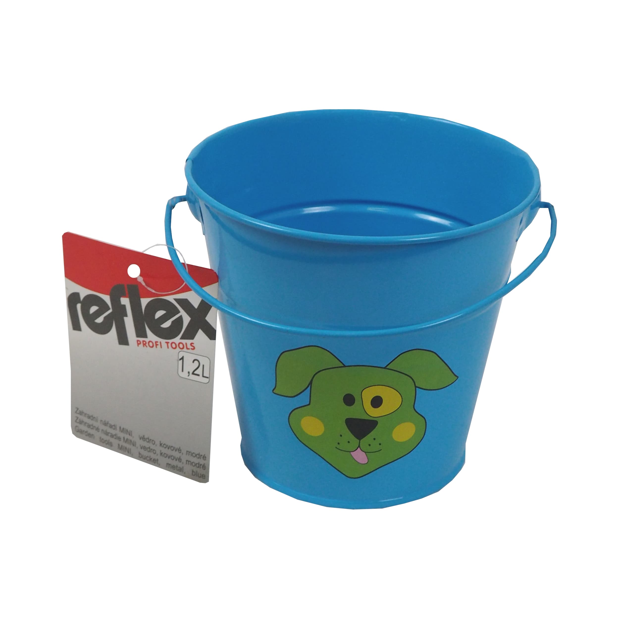Dětské kovové vědro REFLEX, modré, 1,2 l - náhled 2