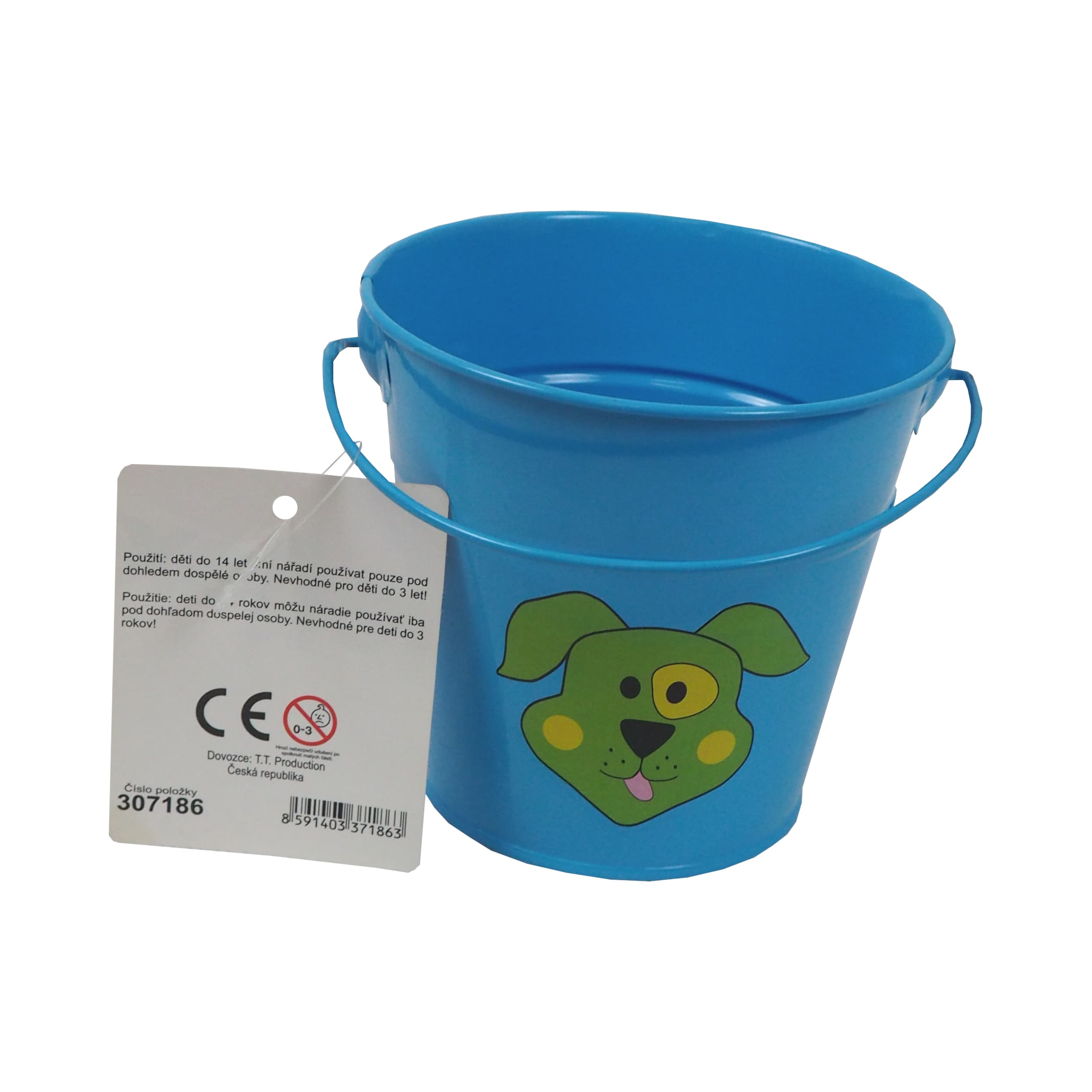 Dětské kovové vědro REFLEX, modré, 1,2 l - náhled 3