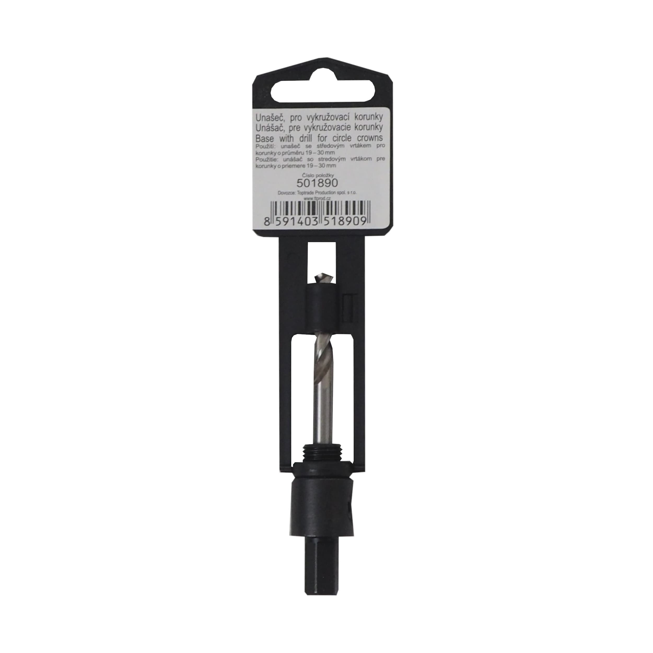 TOPTRADE unašeč pro vykružovací korunky BiMetal 19–30 mm - náhled 3