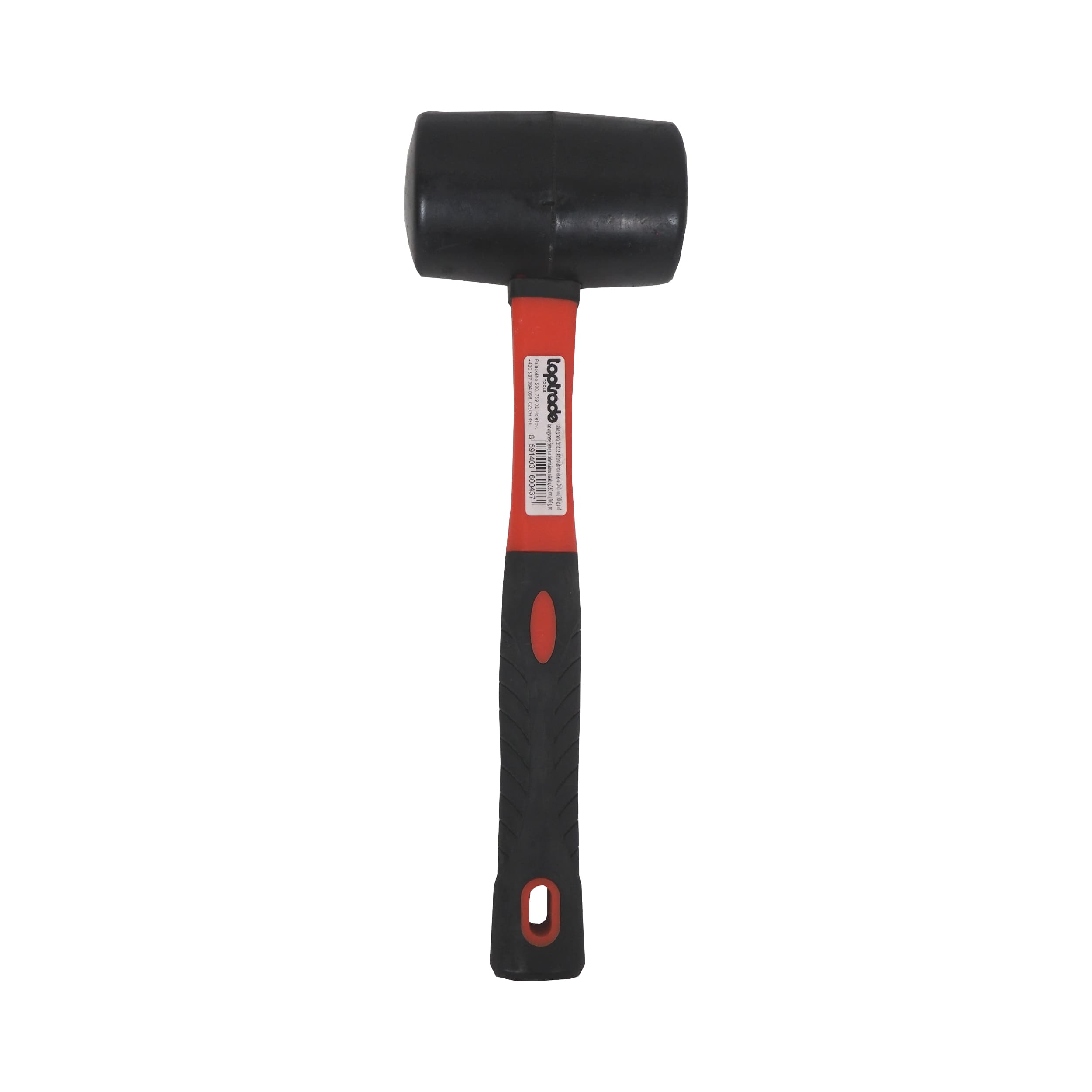 TOPTRADE gumová palice Ø 60 mm / 700 g, černá, sklolaminátová násada - náhled 2