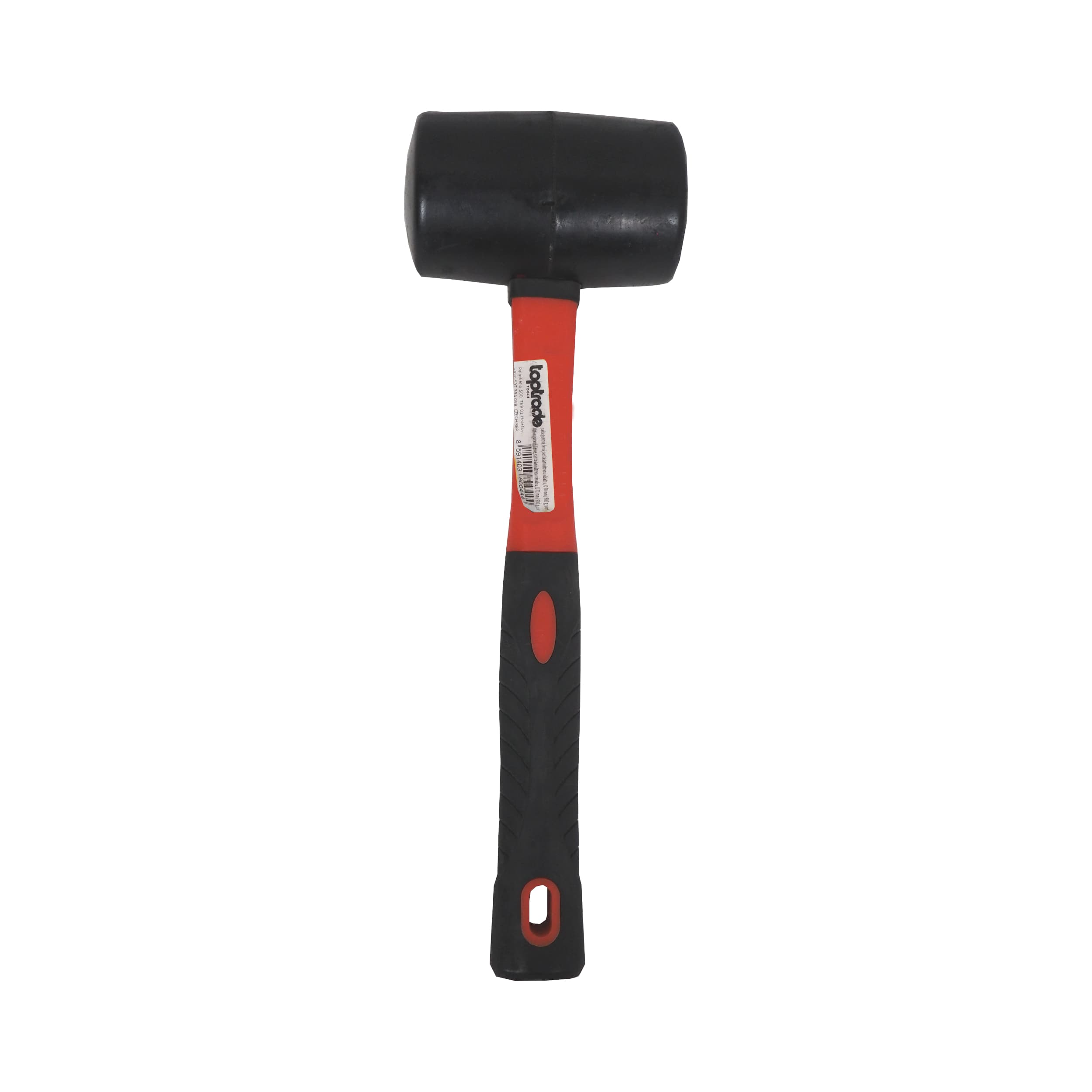 TOPTRADE palice gumová, černá, sklolaminátová násada, Ø70 mm / 900 g - náhled 3
