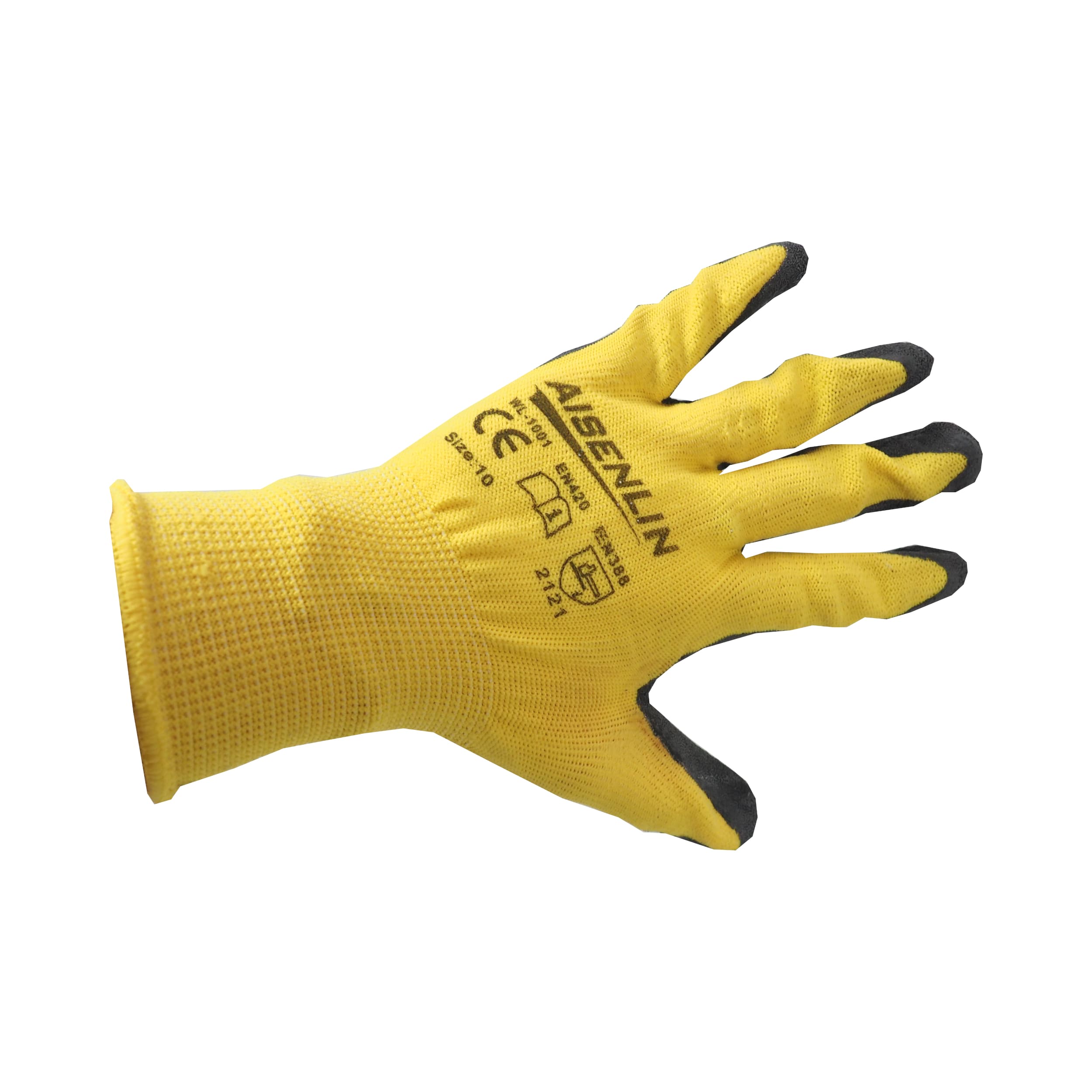 TOPTRADE pracovní rukavice Polycotton s latexovou dlaní, vel. 10 - náhled 3