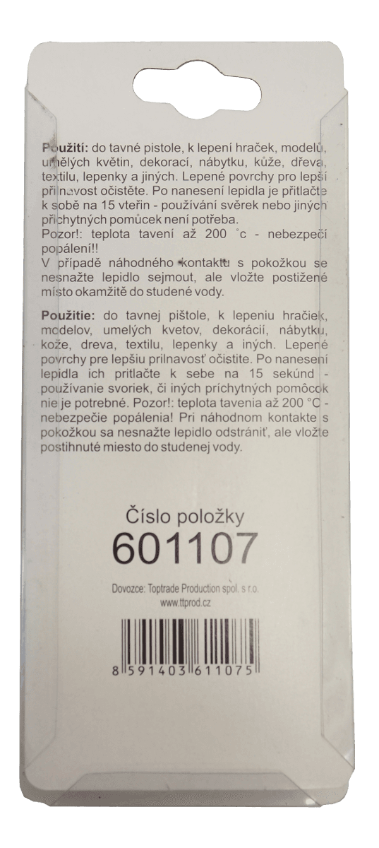 TOPTRADE tavné tyčinky s třpytkami, mix 4 barev, 7,5 × 100 mm, 20 ks - náhled 3