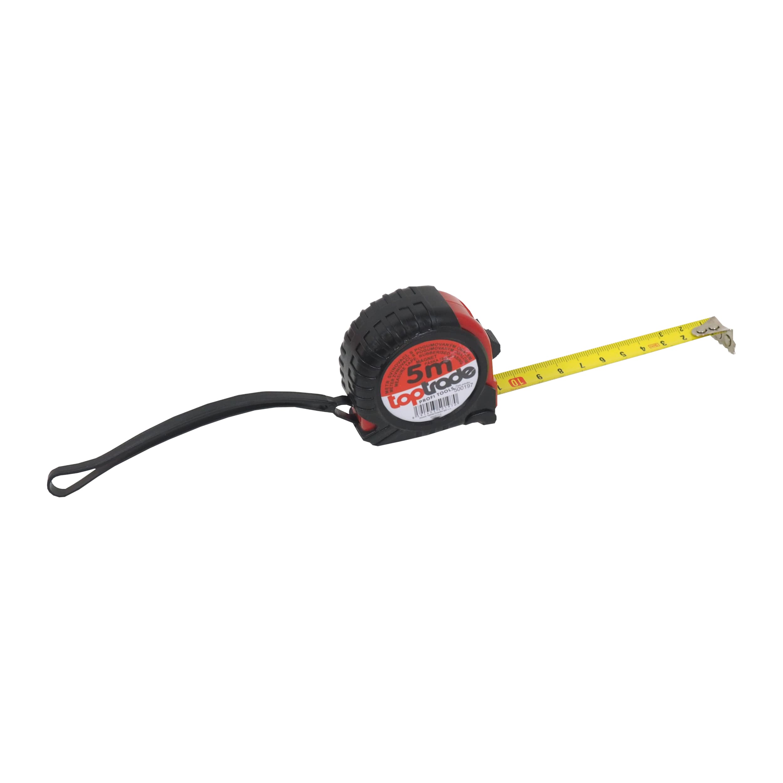TOPTRADE metr svinovací 5 m × 19 mm, magnet, pogumovaný obal - náhled 2