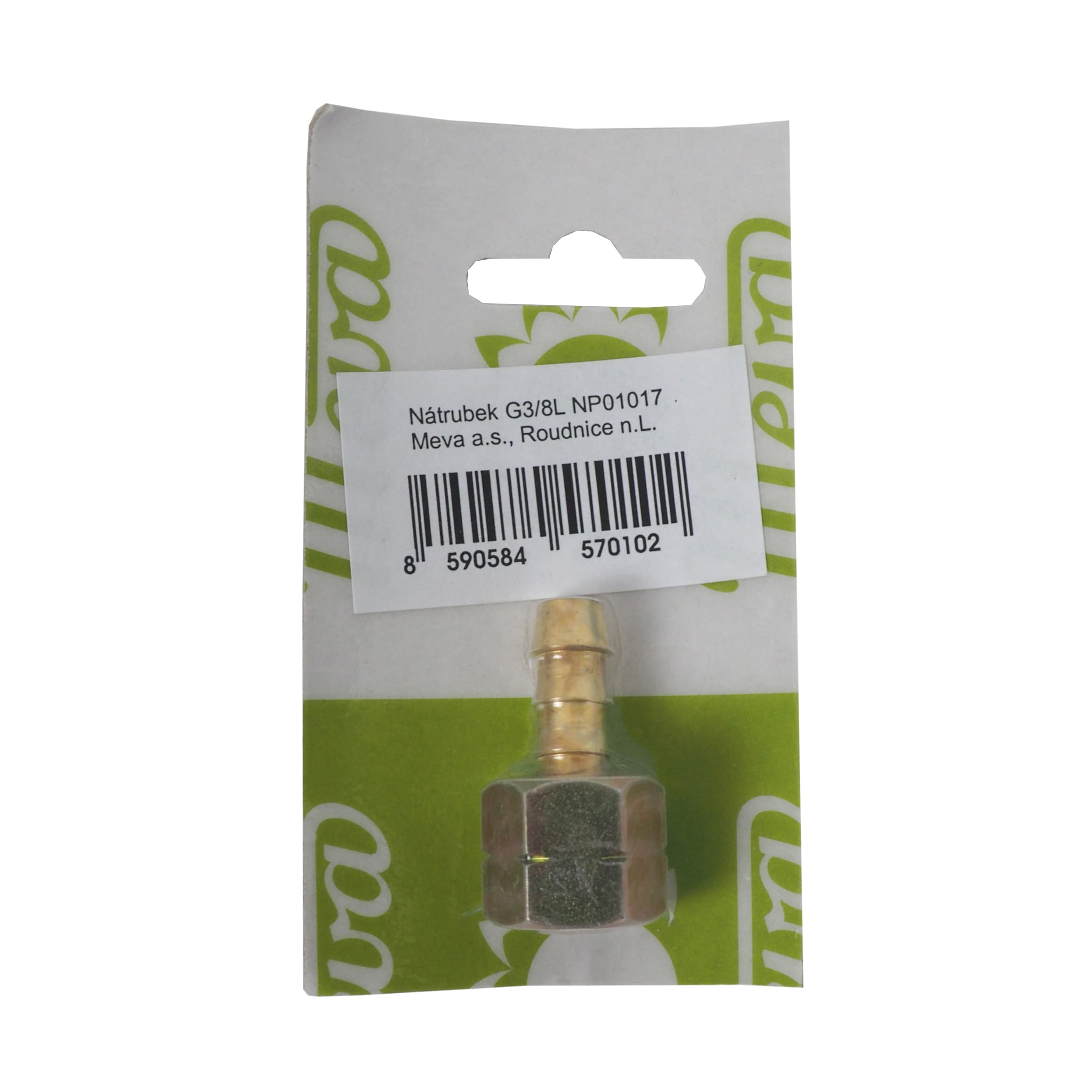Nátrubek a matice na PB Ø 8 mm, závit 3/8"