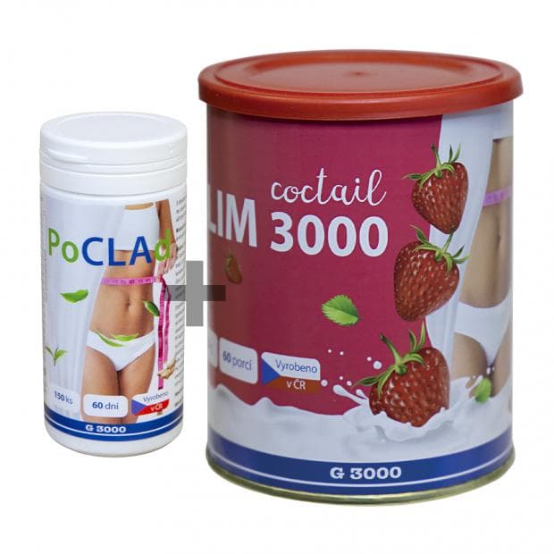 PoCLAd tablety + Slim 3000 Coctail jahoda