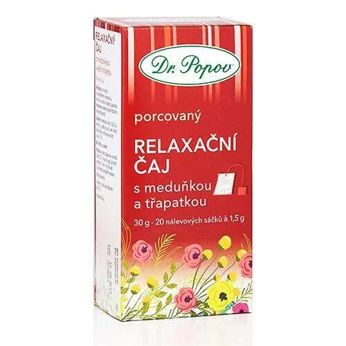 Dr. Popov – Relaxační čaj s meduňkou a třapatkou, porcovaný, 30 g (20 sáčků)