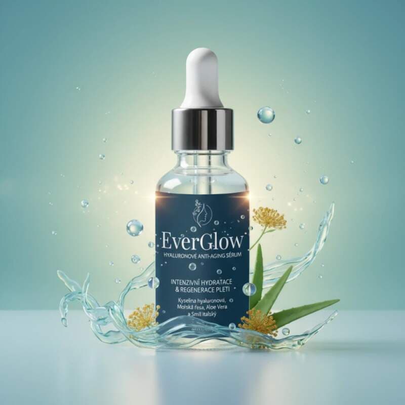 EVERGLOW Anti-Aging sérum 50 ml – hyaluron, mořská řasa, aloe.