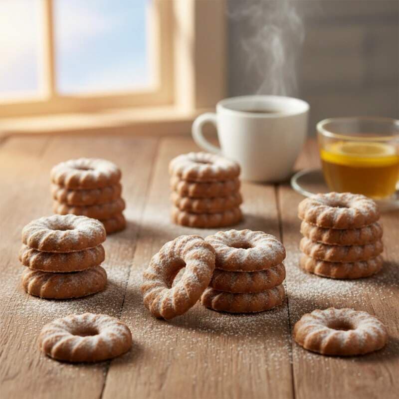 Kakaové věnečky 700 g (7×100 g) – kakaové sušenky obalované cukrem