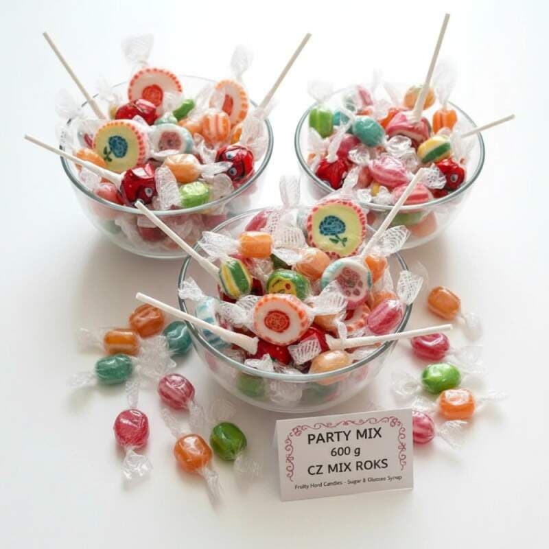 Párty mix 600 g – mix lízátek a bonbonů CZ MIX ROKS