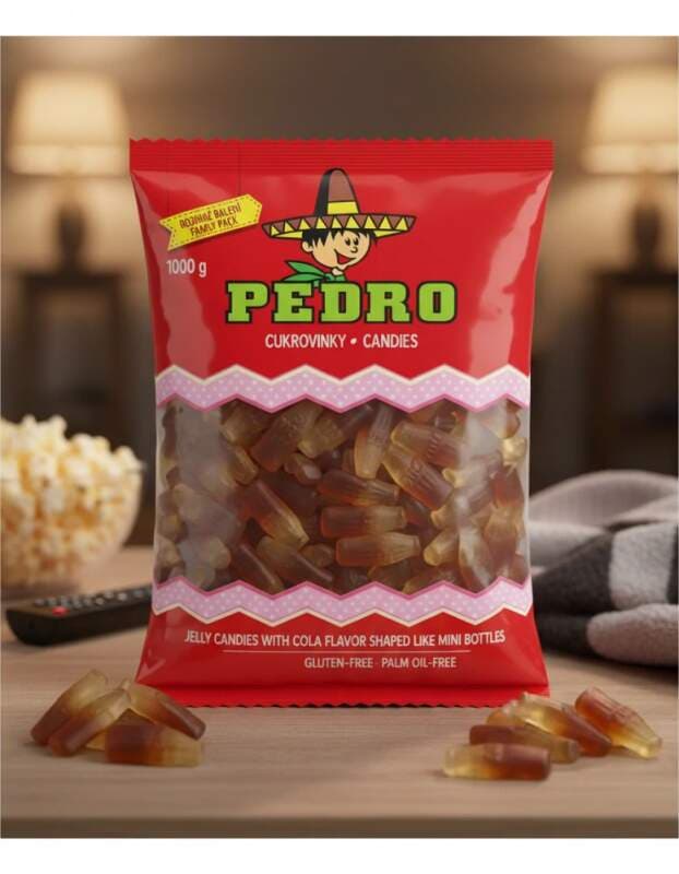 Pedro cola lahvičky 1 kg – želé bonbony bez lepku - náhled 2