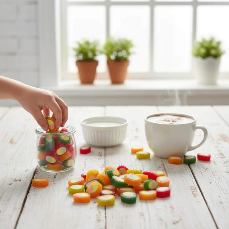 DUO ovocné želé pendreky 900 g – jahoda, citron, broskev, limeta - náhled 2