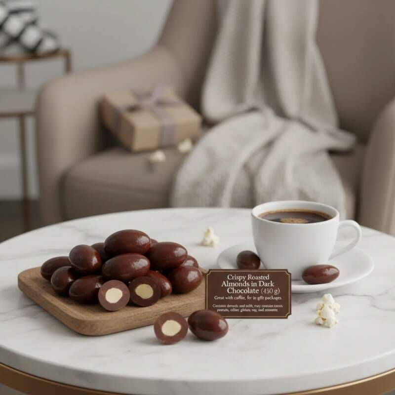Mandle v hořké čokoládě 450 g - náhled 2