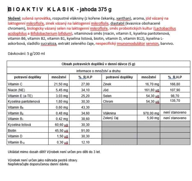 BioAktiv Klasik Family Jahoda, 375 g - náhled 2