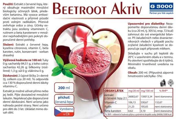 Beetroot Aktiv – červená řepa (sirup) 200 ml - náhled 2