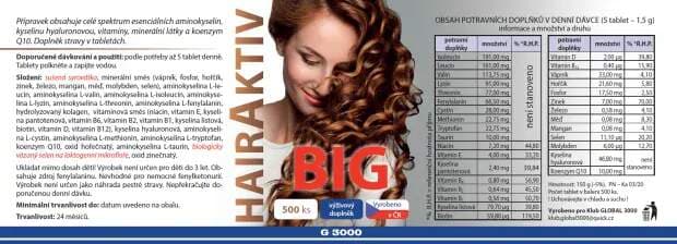 HAIRAKTIV BIG – 500 tablet (komplex pro vlasy) - náhled 2