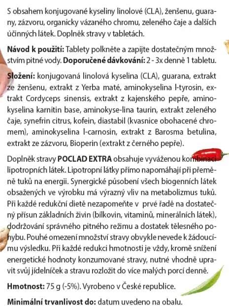 POCLAD – 150 tobolek, doplněk stravy s CLA a guaranou - náhled 3