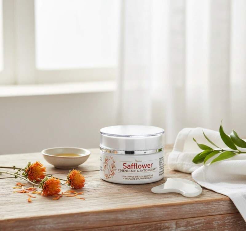 SAFFLOWER CREAM – lehký regenerační krém se světlicovým olejem a skvalanem, 50 ml - náhled 3