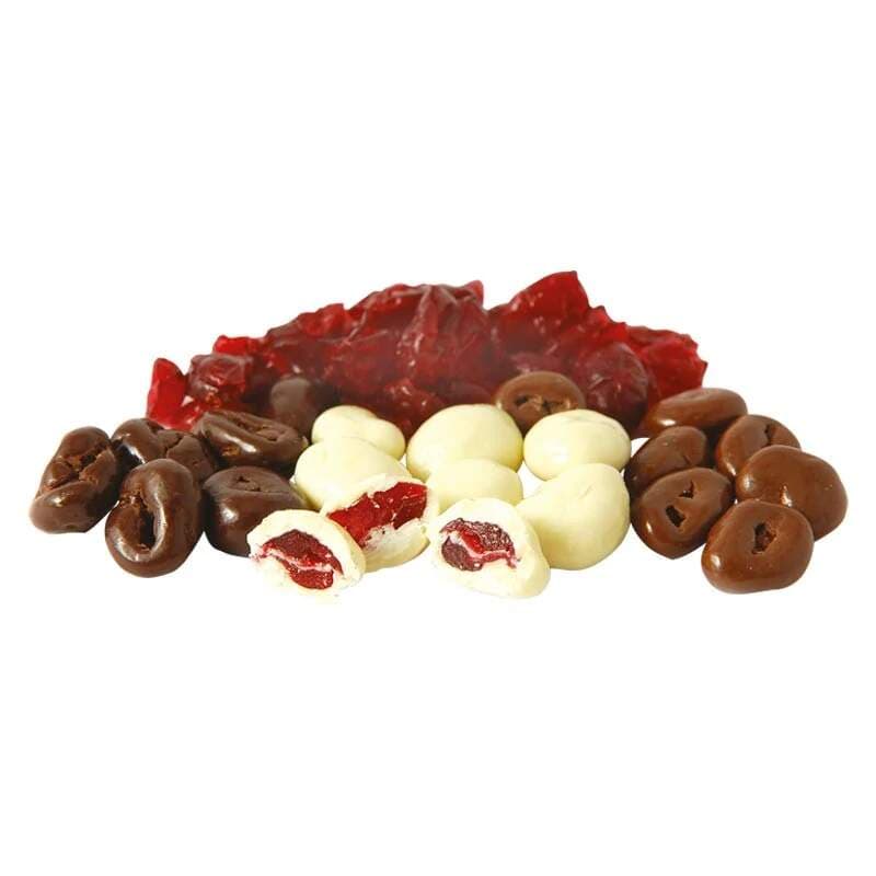 Brusnice mix 500 g – brusinky v hořké a mléčné čokoládě a jogurtové polevě - náhled 3