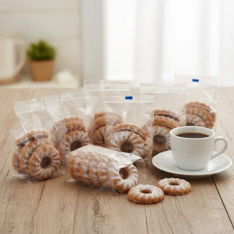 Kakaové věnečky 700 g (7×100 g) – kakaové sušenky obalované cukrem - náhled 3