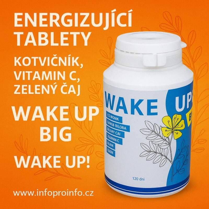 WAKE UP! BIG – tablety s kotvičníkem a zeleným čajem (500 ks) - náhled 4