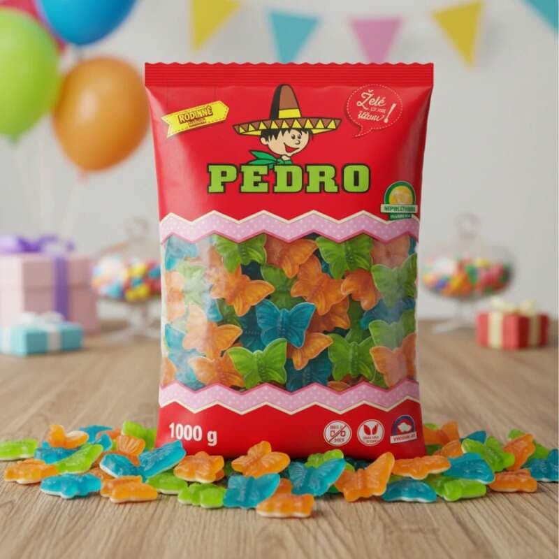 Pedro ovocné želé motýlci 1000 g - náhled 5
