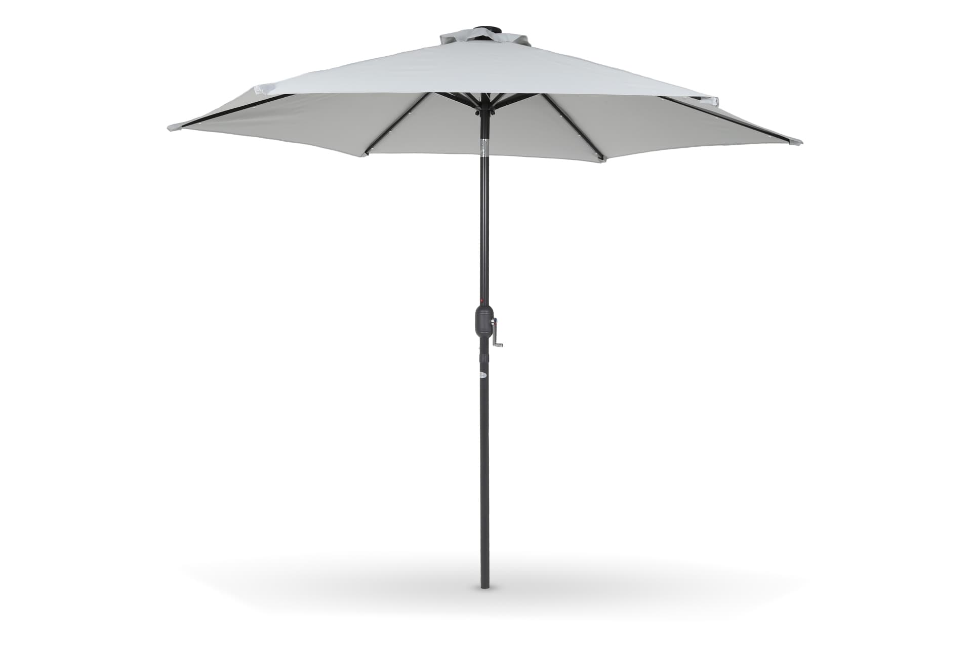 Home&Garden Zahradní slunečník Malta 270 cm Grey / Light Grey s LED osvětlením
