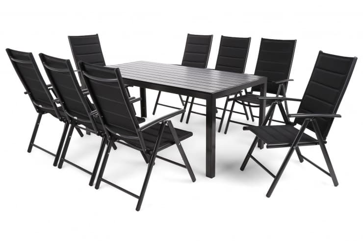 Home&Garden Zahradní sestava Ibiza 185 cm Black / Black 8+1 - náhled 4