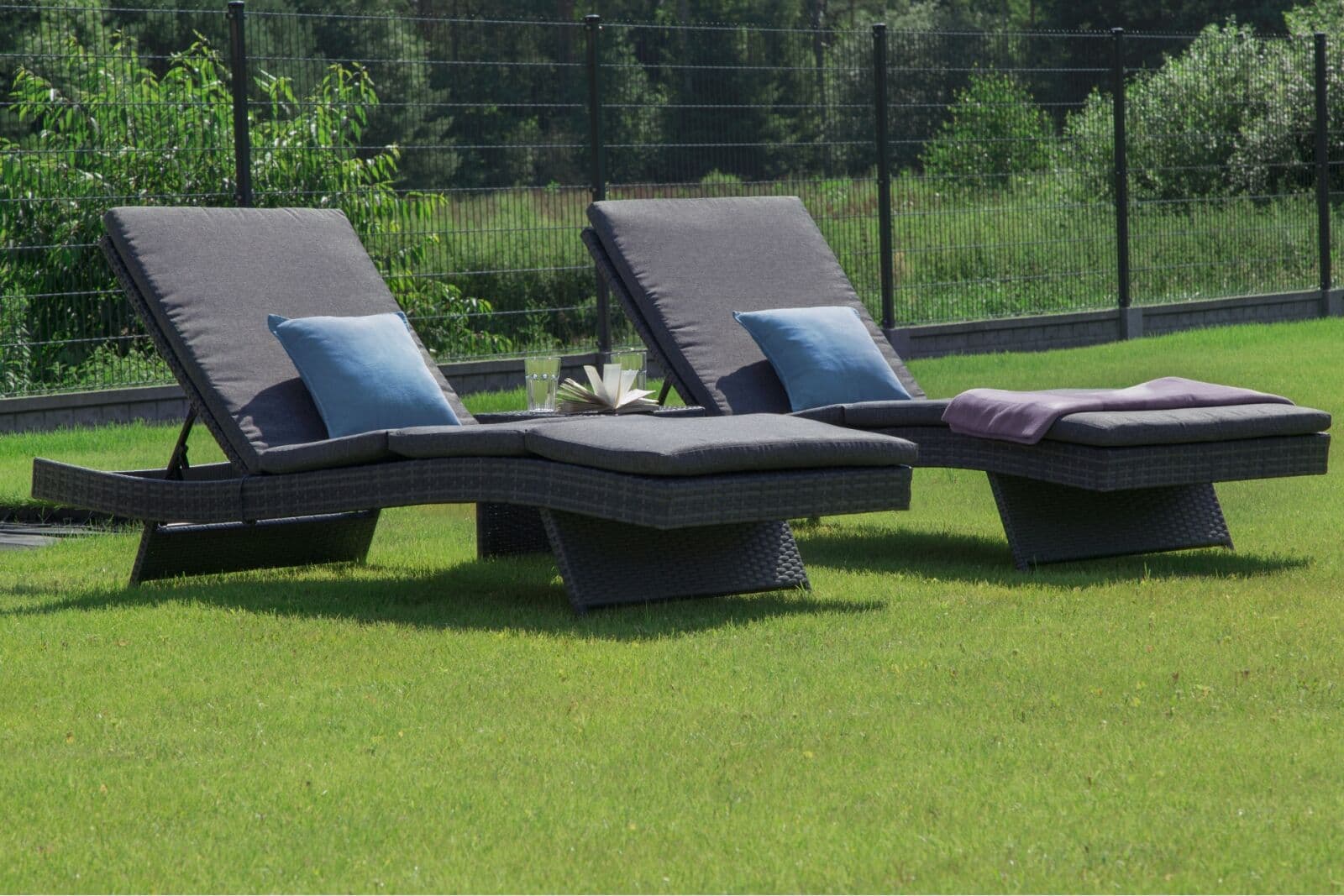 Home&Garden Sestava lehátek Bora Bora Grey / Grey Melange + stolek - náhled 2