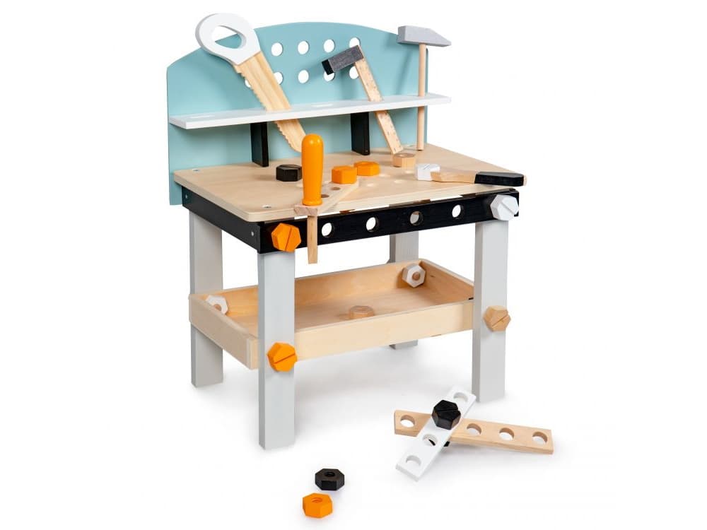 Ecotoys Dětská dřevěná dílna s nářadím, 1176N