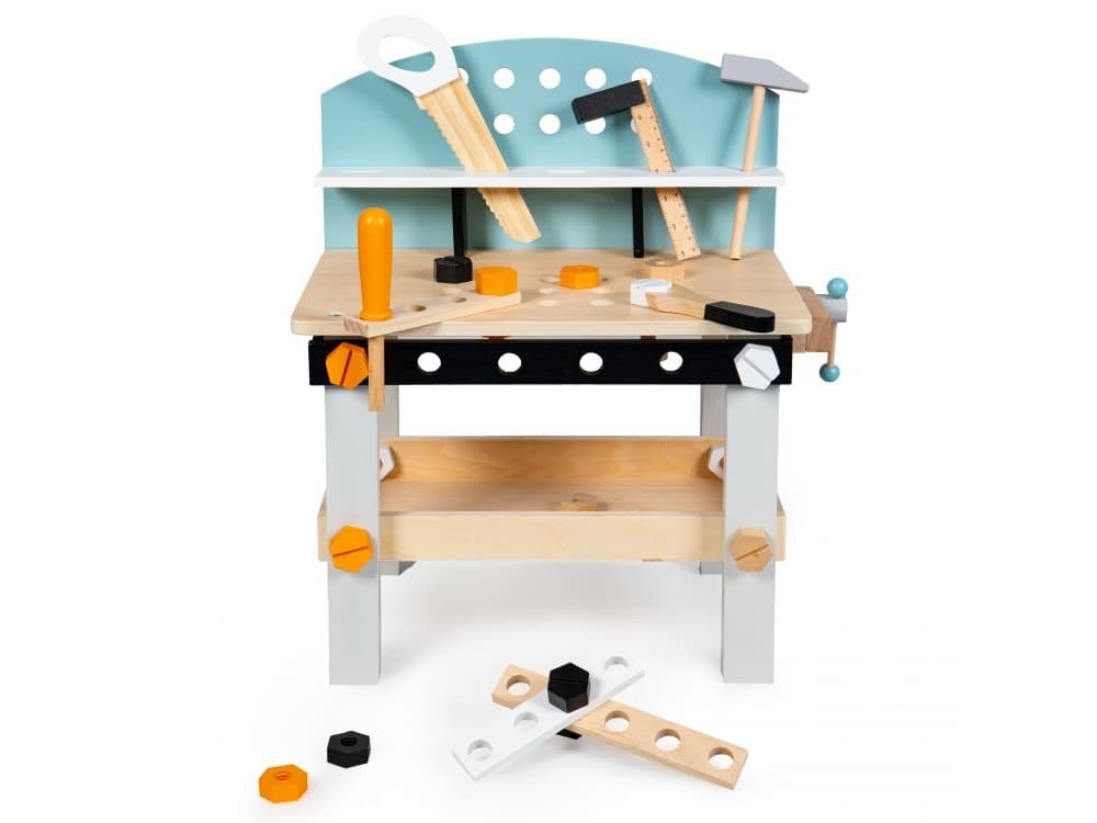 Ecotoys Dětská dřevěná dílna s nářadím, 1176N - náhled 2