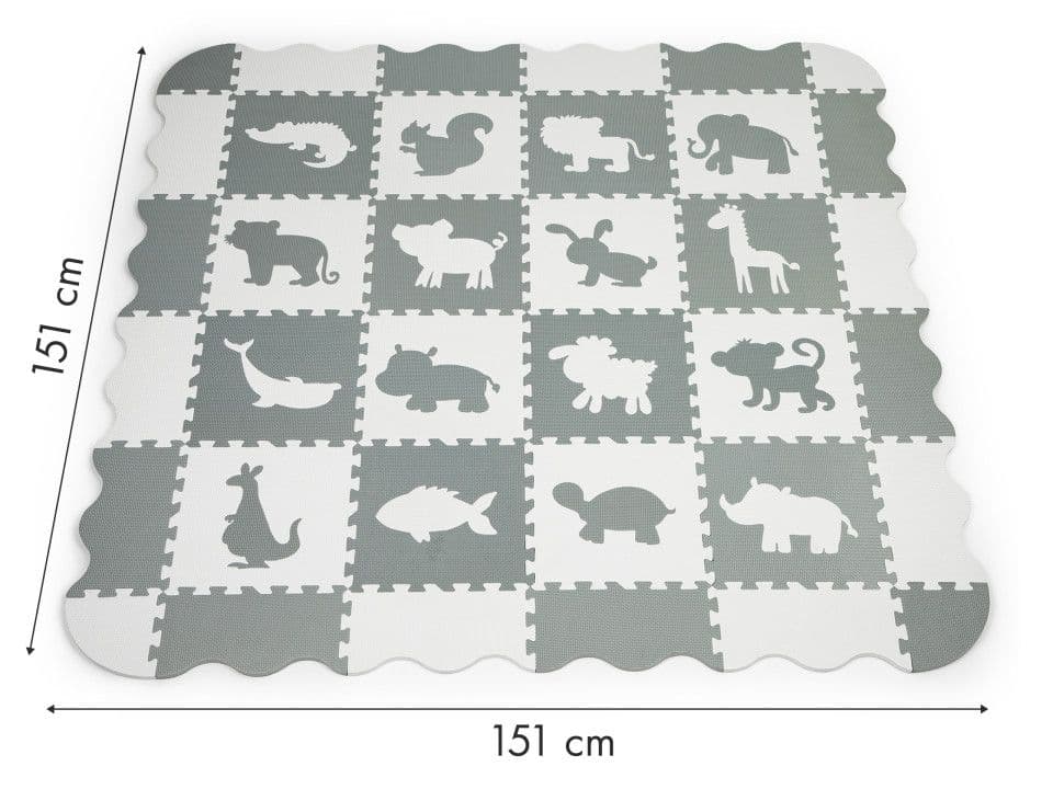 Ecotoys Pěnová podložka pro děti Zvířata 151 cm, 001 - náhled 3