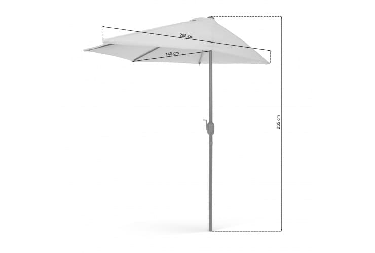 Home&Garden Balkonový slunečník Bima 140 cm Grey / Grey - náhled 3