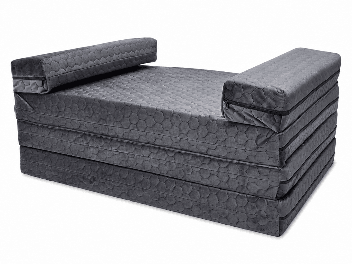 AMBRILO Skládací matrace do auta Deluxe šedá 100/135x195x10 cm - náhled 3