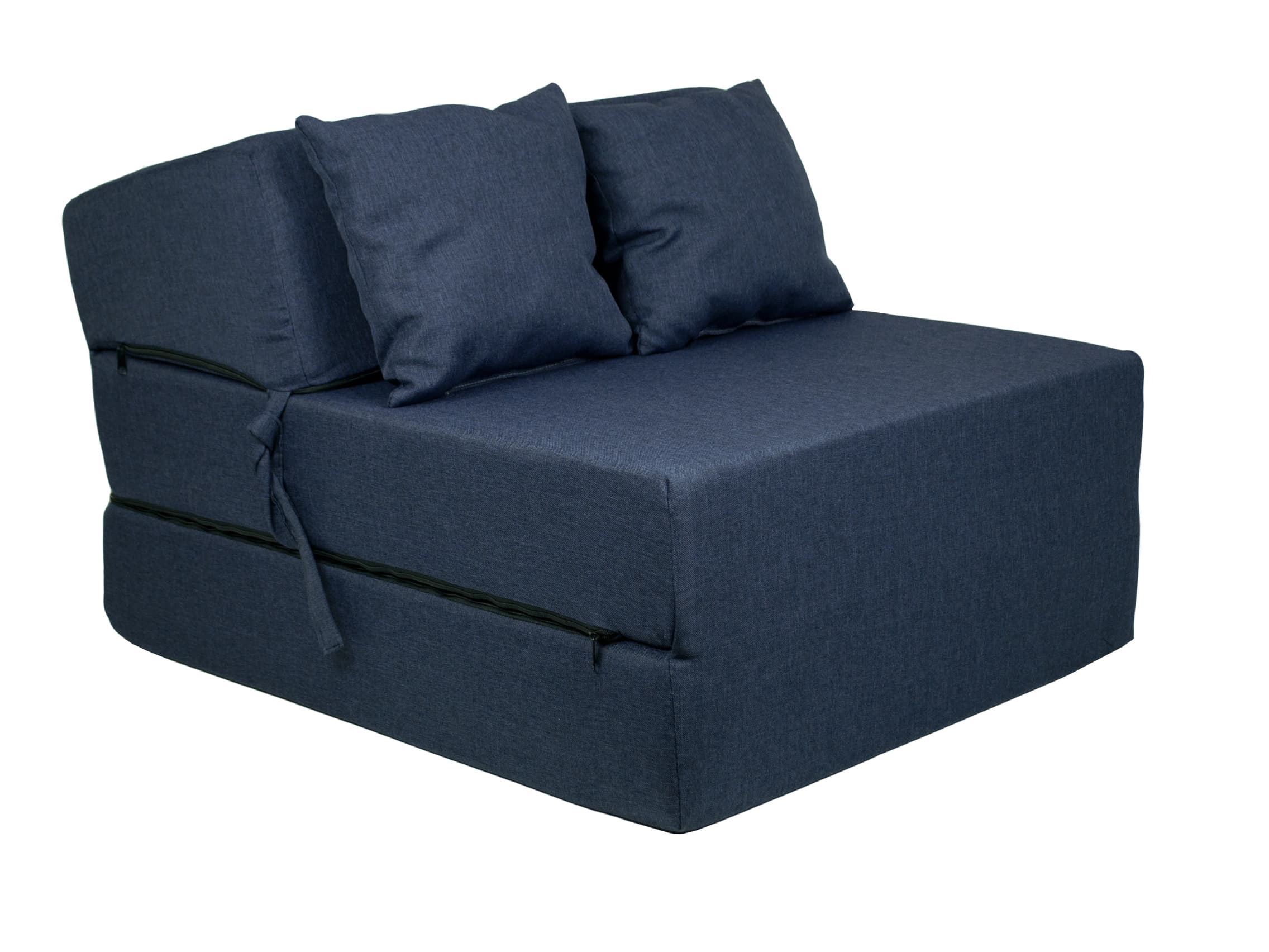 Fimex Rozkládací křeslo - matrace pro hosty Comfort Sawana modré 70x200x15 cm